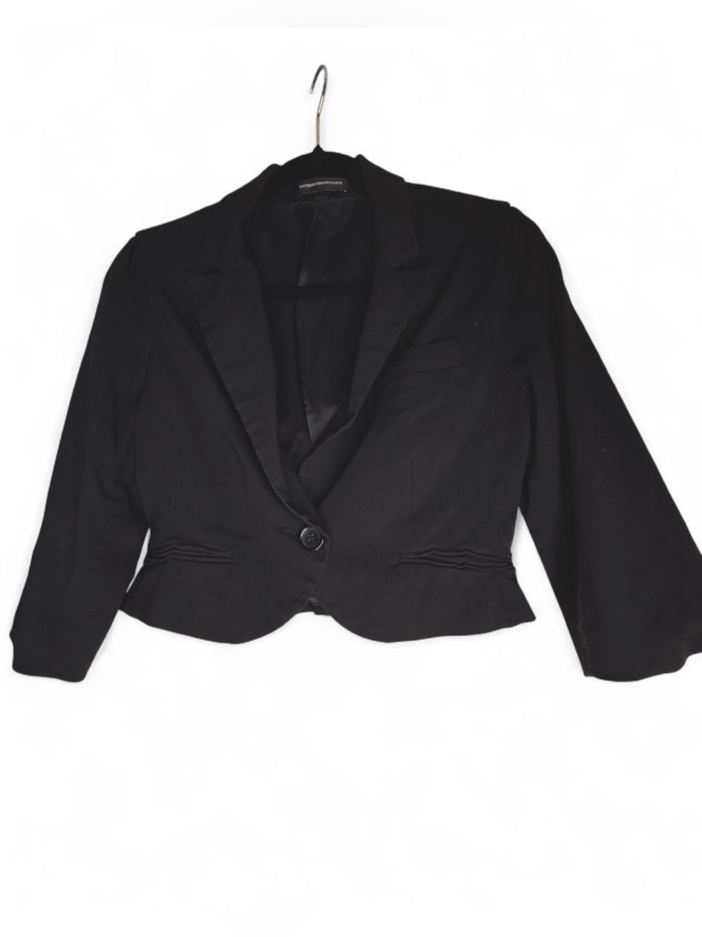 Express Black Cropped Women's Blazer Jacket. Size 8. May Fit An Xs To Small.